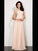 A-Line/Princess Halter Sleeveless Pleats Long Chiffon Dresses DEP0003991