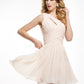 A-Line/Princess One-Shoulder Sleeveless Pleats Short Chiffon Homecoming Dresses DEP0008255