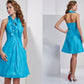 A-Line/Princess Halter Sleeveless Ruffles Short Taffeta Homecoming Dresses DEP0008983