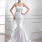 Trumpet/Mermaid Beading Sweetheart Sleeveless Elastic Woven Satin Wedding Dresses DEP0006725