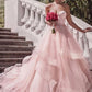Ball Gown Sweetheart Sleeveless Court Train Layers Organza Wedding Dresses DEP0006467