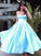 Ball Gown Spaghetti Straps Sleeveless Satin Ruffles Tea-Length Homecoming Dresses DEP0002094
