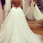 Ball Gown Sleeveless Sweetheart Chapel Train Tulle Wedding Dresses DEP0006419