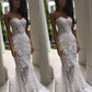Trumpet/Mermaid Sweetheart Court Train Applique Sleeveless Lace Wedding Dresses DEP0006127
