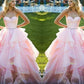 Ball Gown Sleeveless Sweetheart Floor-Length Beading Organza Dresses DEP0002694
