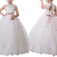 Ball Gown Scoop Sleeveless Sash/Ribbon/Belt Floor-Length Tulle Flower Girl Dresses DEP0007702