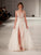 A-line/Princess Scoop Sleeveless Short Sleeves Floor-length Organza Prom Dresses DEP0001969