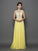 A-Line/Princess Scoop Lace Sleeveless Long Chiffon Dresses DEP0004021