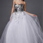 A-Line/Princess Sweetheart Sequin Sleeveless Long Net Dresses DEP0004194