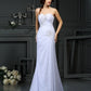 Sheath/Column Sweetheart Beading Sleeveless Long Chiffon Wedding Dresses DEP0006553
