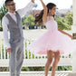 A-Line/Princess Bateau Sleeveless Applique Tulle Short/Mini Dresses DEP0008750