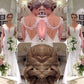 Trumpet/Mermaid Sleeveless V-neck Sweep/Brush Train Applique Lace Tulle Wedding Dresses DEP0006485