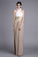 Sheath/Column High Neck Sleeveless Pleats Ruffles Long Elastic Woven Satin Chiffon Bridesmaid Dresses DEP0005665
