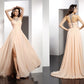 A-Line/Princess Jewel Ruffles Sleeveless Long Chiffon Dresses DEP0002573