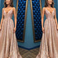 A-Line/Princess Sleeveless Spaghetti Straps Floor-Length Sequins Dresses DEP0001762