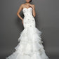 Trumpet/Mermaid Sweetheart Beading Applique Sleeveless Long Organza Wedding Dresses DEP0006615