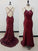 Sheath/Column V-neck Sleeveless Sweep/Brush Train Ruffles Sequins Dresses DEP0001927