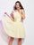 A-Line/Princess Straps Sleeveless Pleats Short Chiffon Bridesmaid Dresses DEP0005104