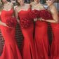 Trumpet/Mermaid Sweetheart Floor-Length Sleeveless Satin Bridesmaid Dresses DEP0005333