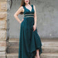 Empire Sleeveless V-neck Beading Floor-Length Chiffon Dresses DEP0004452