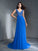A-Line/Princess V-neck Sequin Sleeveless Long Chiffon Dresses DEP0004464