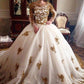 Ball Gown Court Train Scoop Long Sleeves Tulle Wedding Dresses DEP0006472