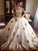 Ball Gown Court Train Scoop Long Sleeves Tulle Wedding Dresses DEP0006472
