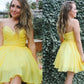 A-Line/Princess Sweetheart Sleeveless Chiffon Ruched Short/Mini Homecoming Dresses DEP0004735