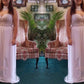 A-Line/Princess Sweetheart Sleeveless Beading Floor-Length Chiffon Plus Size Dresses DEP0003234