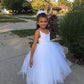Ball Gown Jewel Sleeveless Lace Floor-Length Tulle Flower Girl Dresses DEP0007483