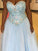Ball Gown Sweetheart Sleeveless Beading Floor-Length Tulle Plus Size Dresses DEP0002970