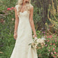 Trumpet/Mermaid Sleeveless Sweep/Brush Train V-neck Lace Wedding Dresses DEP0006118
