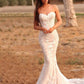 Trumpet/Mermaid Lace Applique Sweetheart Sleeveless Sweep/Brush Train Wedding Dresses DEP0005919