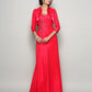 A-Line/Princess Straps Applique Sleeveless Long Elastic Woven Satin Mother of the Bride Dresses DEP0007446