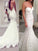 Trumpet/Mermaid Spaghetti Straps Court Train Lace Sleeveless Wedding Dresses DEP0006466