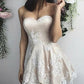 A-Line/Princess Lace Applique Sweetheart Sleeveless Short/Mini Homecoming Dress DEP0003707