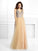 Ball Gown V-neck Beading Sleeveless Long Satin Quinceanera Dresses DEP0003084