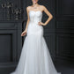Sheath/Column Sweetheart Beading Sleeveless Long Net Wedding Dresses DEP0006807