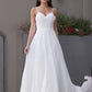A-Line/Princess Chiffon Applique V-neck Sleeveless Sweep/Brush Train Wedding Dresses DEP0006050