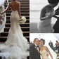 Trumpet/Mermaid Spaghetti Straps Court Train Lace Tulle Sleeveless Wedding Dresses DEP0006153