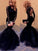 Trumpet/Mermaid Long Sleeves Scoop Lace Sweep/Brush Train Tulle Dresses DEP0001852