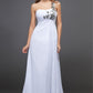 A-Line/Princess One-Shoulder Sequin Lace Sleeveless Long Chiffon Dresses DEP0004389