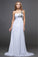 A-Line/Princess One-Shoulder Sequin Lace Sleeveless Long Chiffon Dresses DEP0004389