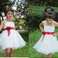 A-line/Princess Spaghetti Straps Hand-made Flower Short Organza Flower Girl Dresses DEP0007747