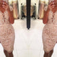 Sheath/Column Lace V-neck Sleeveless Knee-Length Homecoming Dress DEP0003044
