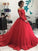 Ball Gown Off-the-Shoulder Long Sleeves Lace Tulle Court Train Dresses DEP0001514
