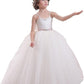 Ball Gown Sleeveless Spaghetti Straps Sash/Ribbon/Belt Floor-Length Tulle Flower Girl Dresses DEP0007672