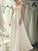 Empire Sleeveless Floor-Length V-neck Lace Chiffon Wedding Dresses DEP0006438