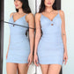 Sheath/Column Ruched V-neck Sleeveless Short/Mini Dresses DEP0001611