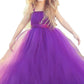 Ball Gown Straps Sleeveless Bowknot Floor-Length Tulle Flower Girl Dresses DEP0007664